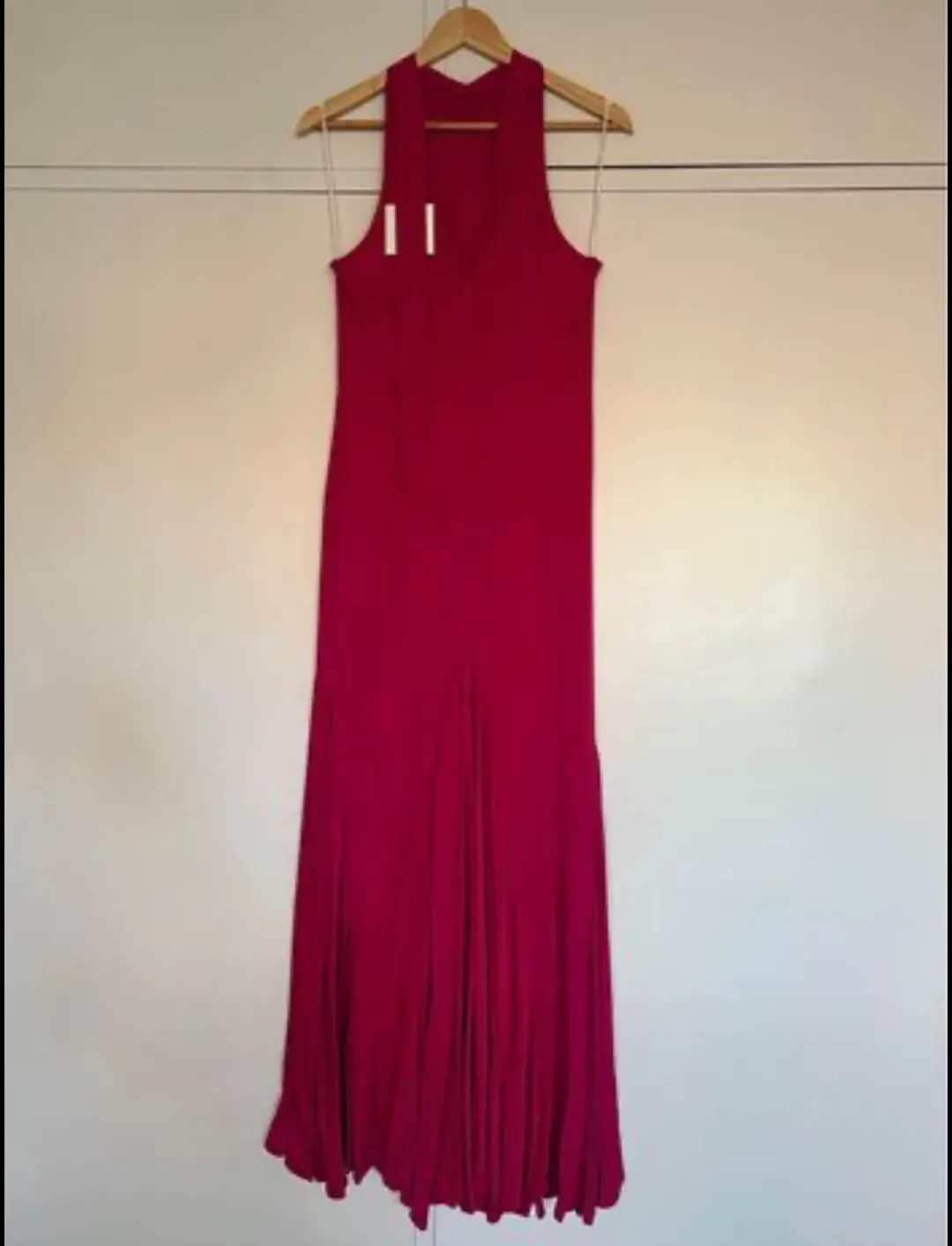 Sass & Bide Halter Neck Sleeveless Long Dress Fuchsia Size 8 for rent on The Volte - main image