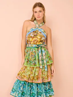Alemais Dreamer Halter Tier Dress in Multi Size AU 8 for rent on The Volte - image 3