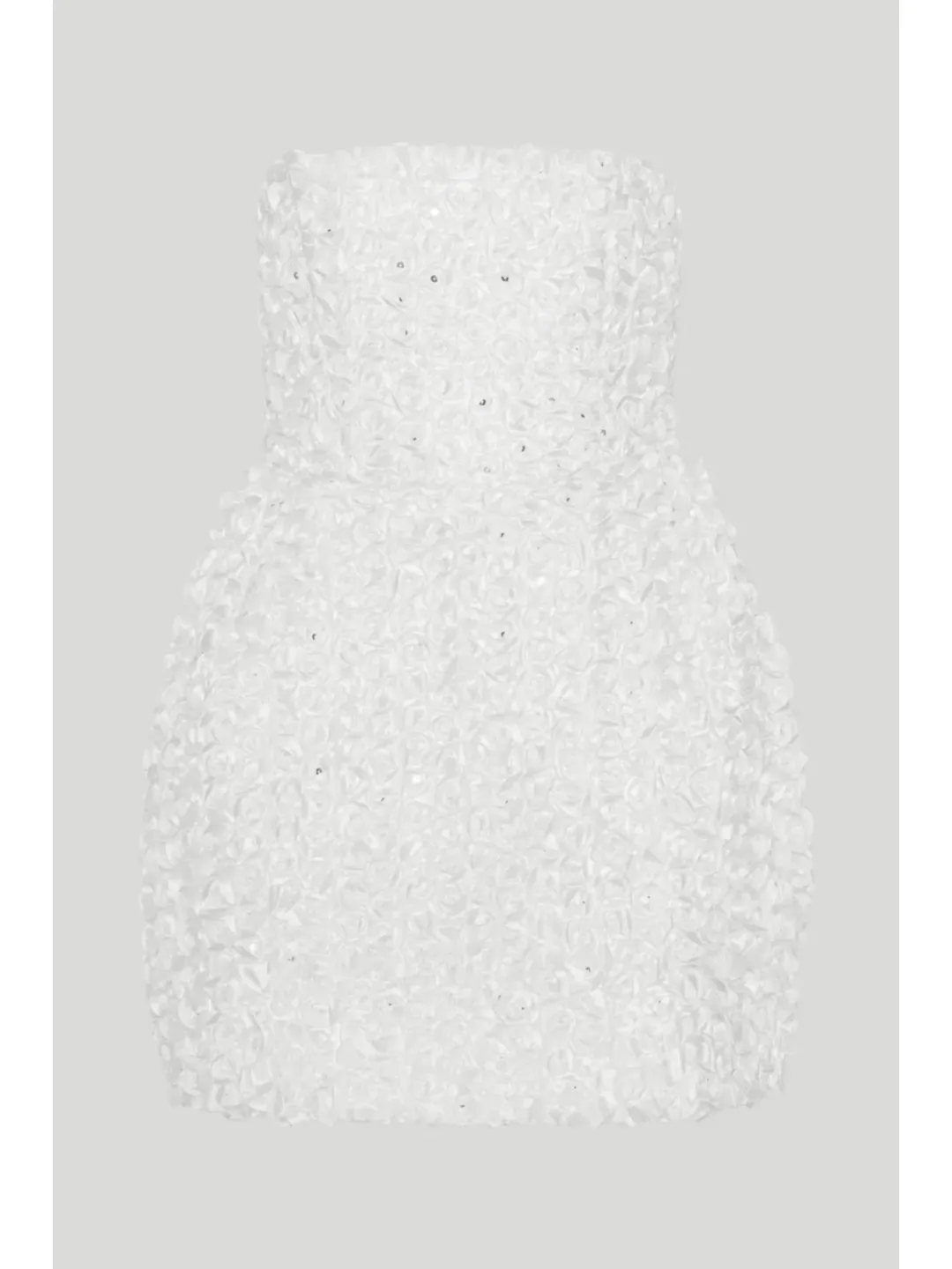 Rotate Birger Christensen 3D Flower Mini Dress White Size AU 8 for rent on The Volte - main image