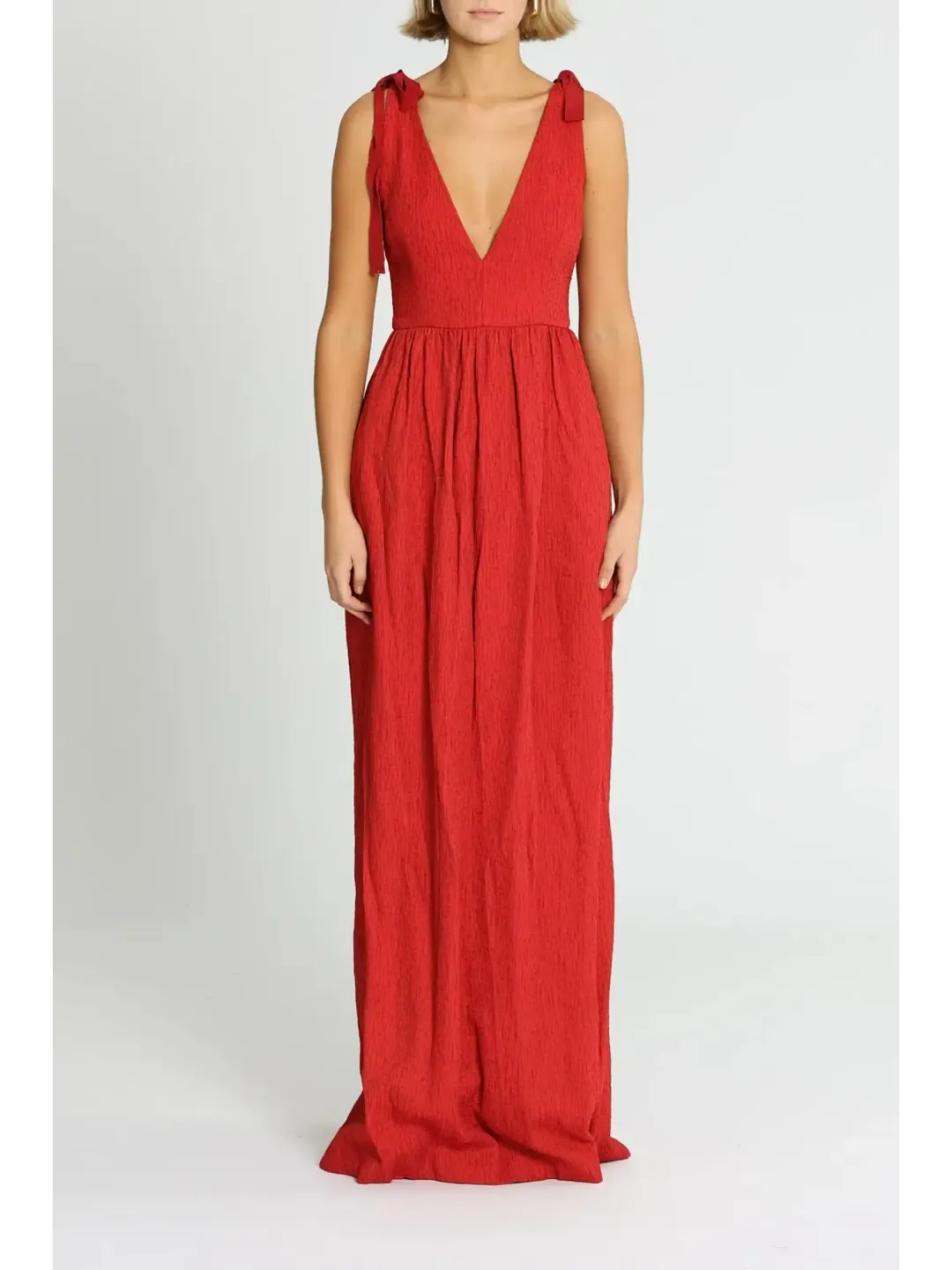 Rebecca Vallance Harlow Tie Gown in Red Size AU 12 for rent on The Volte - main image
