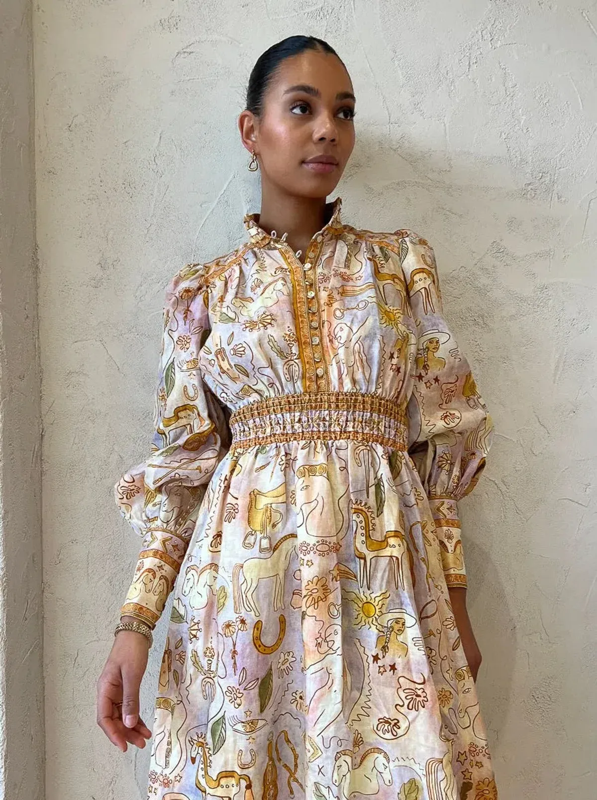 Alemais Solitaire Dress Watercolour Size AU 6 - Image 4