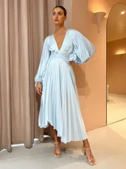 Acler Palms Dress in Sky Blue Size AU 10 for rent on The Volte - image 2