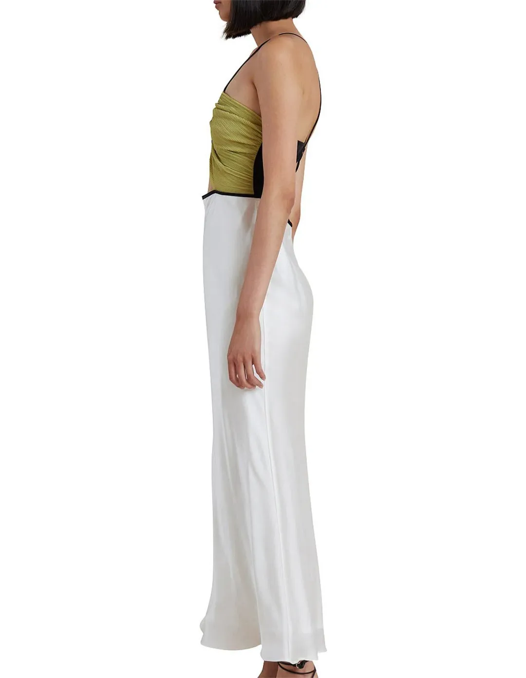 Bec & Bridge Carmen Pleated Bodice With Cut Out Detail Maxi Dress Multi Size 10 for rent on The Volte - main image