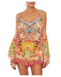 Camilla Franks Drop Shoulder Playsuit Kimono Kisses Size S / AU 10 for rent on The Volte - image 2