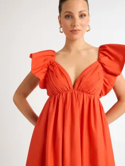 Sheike Bermuda Maxi Dress Orange Size 19 for rent on The Volte - image 2