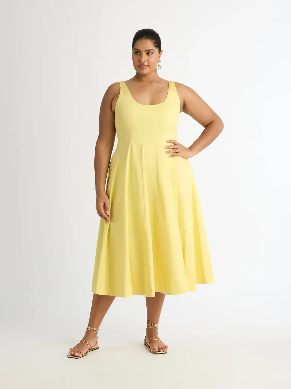 Sheike Mangolia Dress Yellow Size 18 for rent on The Volte - main image