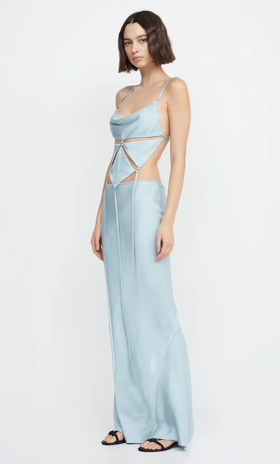 Bec & Bridge Diamond Days Strap Cropped Top & Evangeline Maxi Skirt Set Blue Size 8 / AU 8 for rent on The Volte - main image