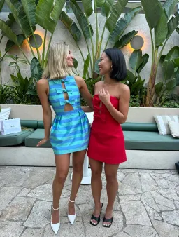 Rebecca Vallance Seychelles Bow Mini Dress Blue Size 6 for rent on The Volte - image 3