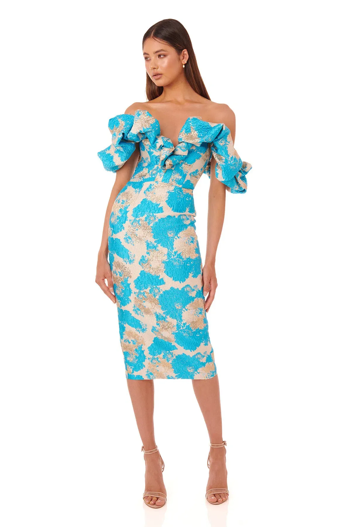 Eliya the Label Brielle Dress Midi Blue Size M / AU 10 DC - Image 1
