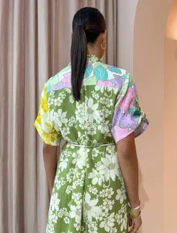 Alemais Elora Patchwork Shirtdress Floral Size 12 for rent on The Volte - image 4