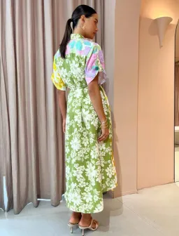 Alemais Elora Patchwork Shirtdress Floral Size 12 for rent on The Volte - image 3