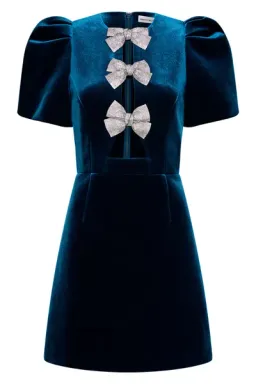 REBECCA VALLANCE Brandy Bow Mini Dress Size 12 for rent on The Volte - image 1