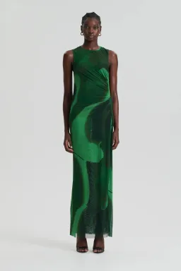 Scanlan Theodore Italian Watercolour Print Dress in Safari Size 8 for rent on The Volte - image 1