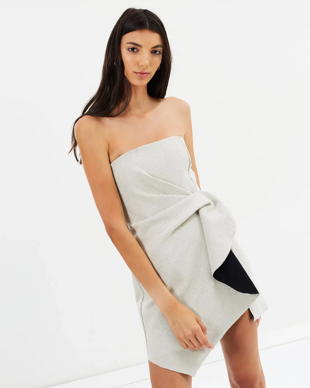 Bec & Bridge Alix Dress Natural Beige Grey Size 10 - Image 3