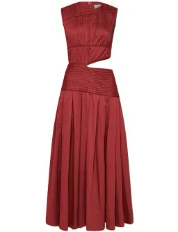 Aje Cascade Cut Out Dress Burgundy Size 8 for rent on The Volte - image 4