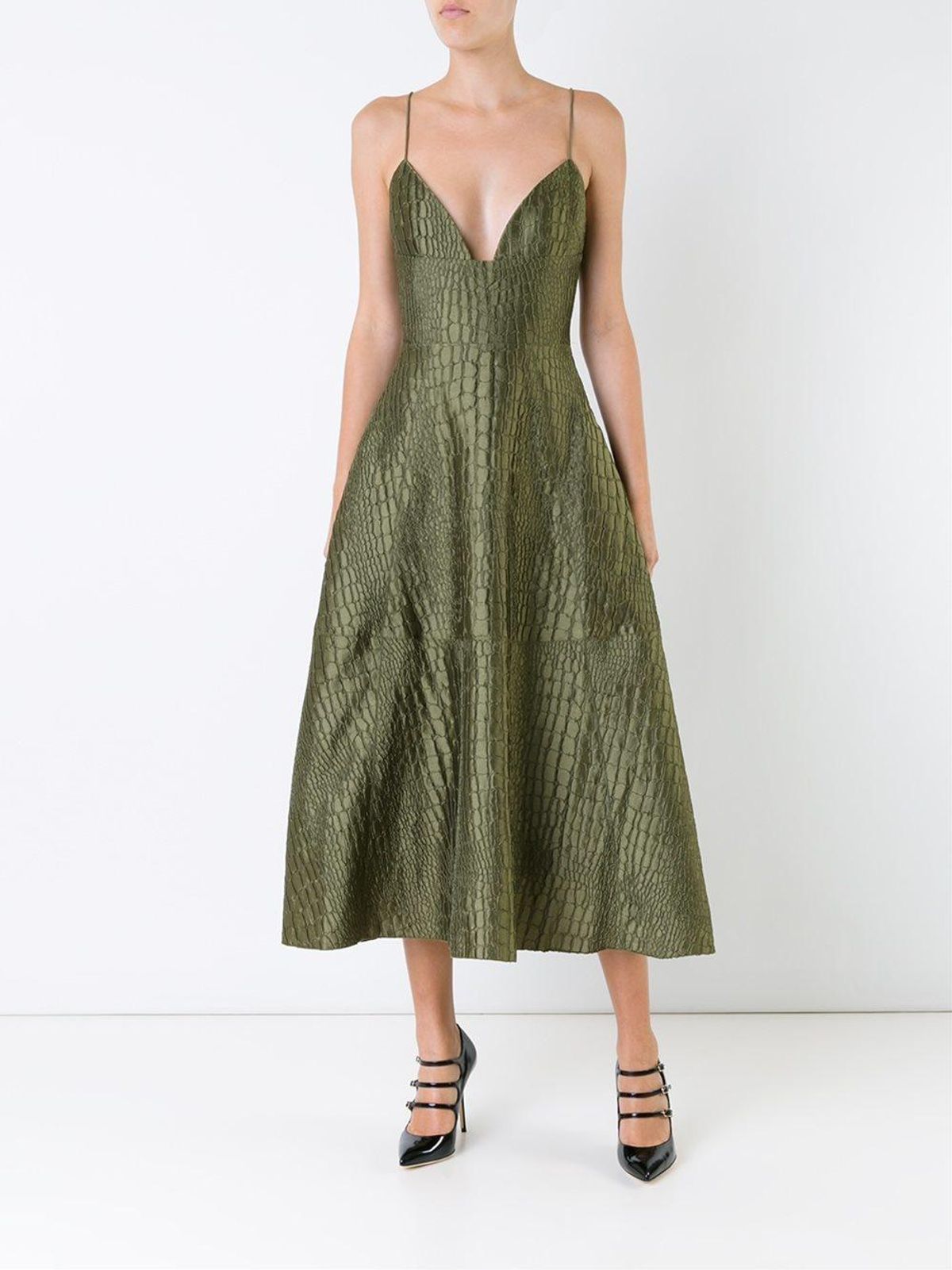 Alex Perry - La Verne Dress Khaki Size 6 - Image 1