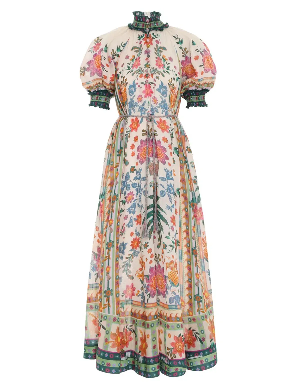 Zimmermann Ginger Swing Maxi Dress Multi Print Size 1 / AU 10 - Image 4