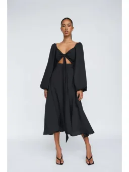 By Johnny Annika Midi Dress Black Size AU 14 for rent on The Volte - image 1