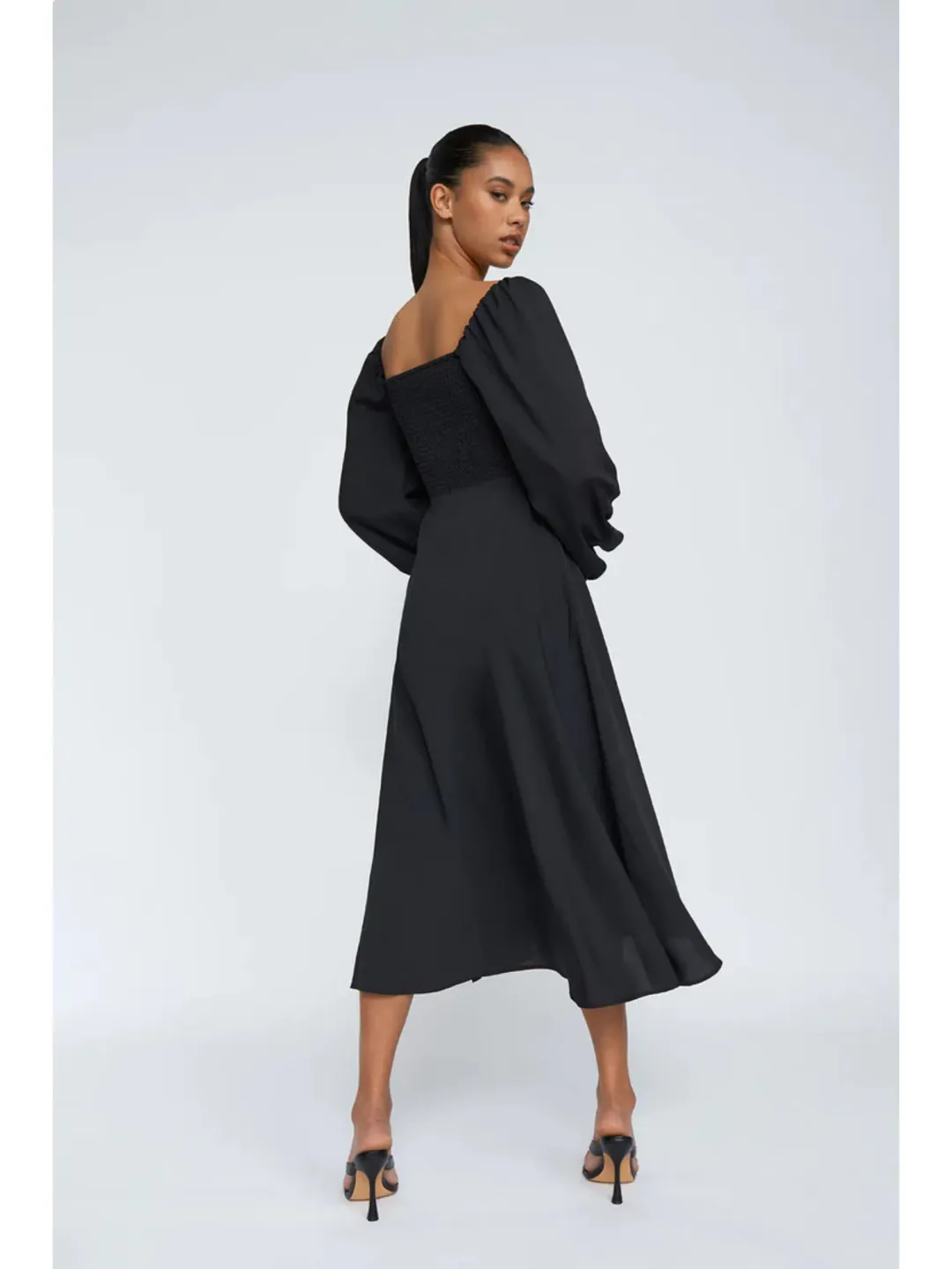 By Johnny Annika Midi Dress Black Size AU 14 for rent on The Volte - main image
