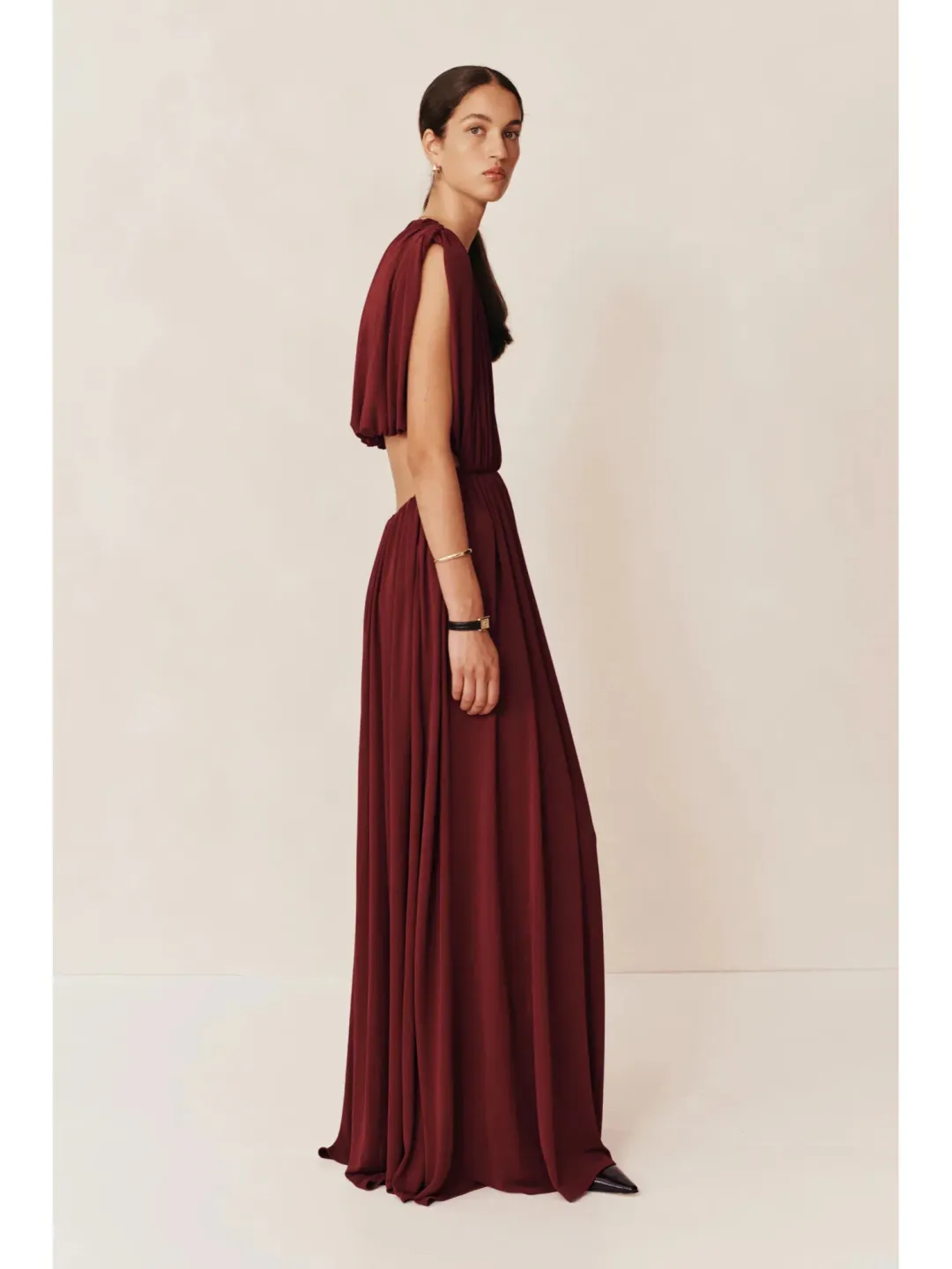 Esse Studios Gossamer Maxi Dress Tempranillo Size AU 8 for rent on The Volte - main image