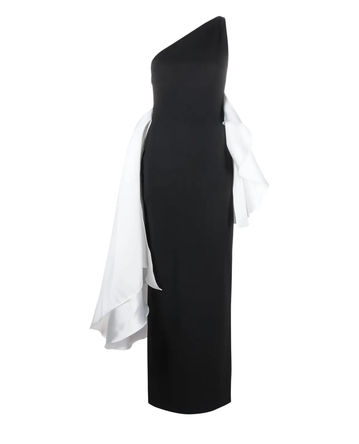 Solace London The Calla One Shoulder Dress Black/Cream Size 12 - Image 4