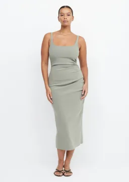 Bec & Bridge Be Mine Square Neck Midi Dress in Sage Size AU 10 for rent on The Volte - image 1