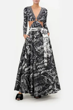 Camilla Maxi Wrap Skirt Spirit Scribble Print Size S / AU 10 for rent on The Volte - image 1