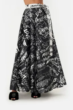 Camilla Maxi Wrap Skirt Spirit Scribble Print Size S / AU 10 for rent on The Volte - image 2
