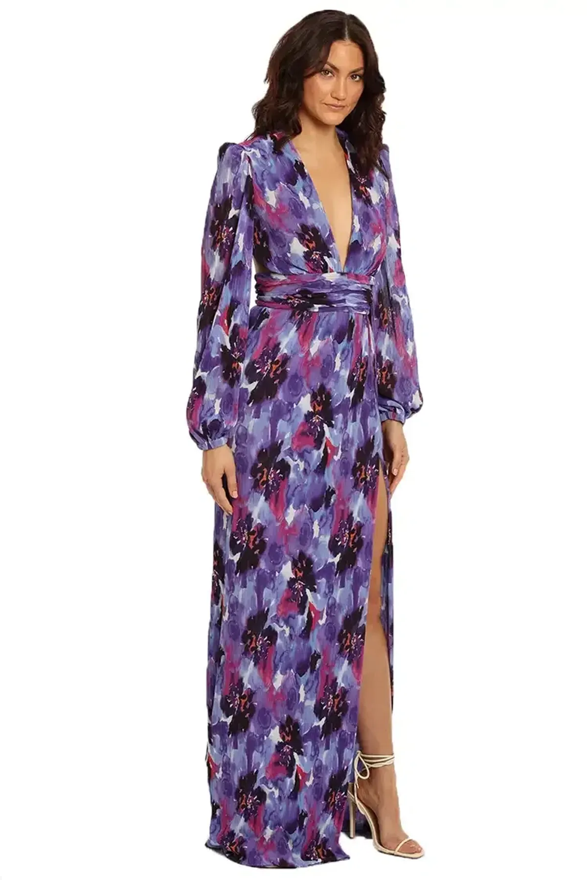 Rebecca Vallance Purple Rain Gown Floral Size 10 - Image 2