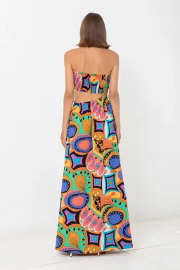 S/W/F Boutique Murano Asymmetrical Cut Out Maxi Dress Multi Size 6 / XS for rent on The Volte - image 3