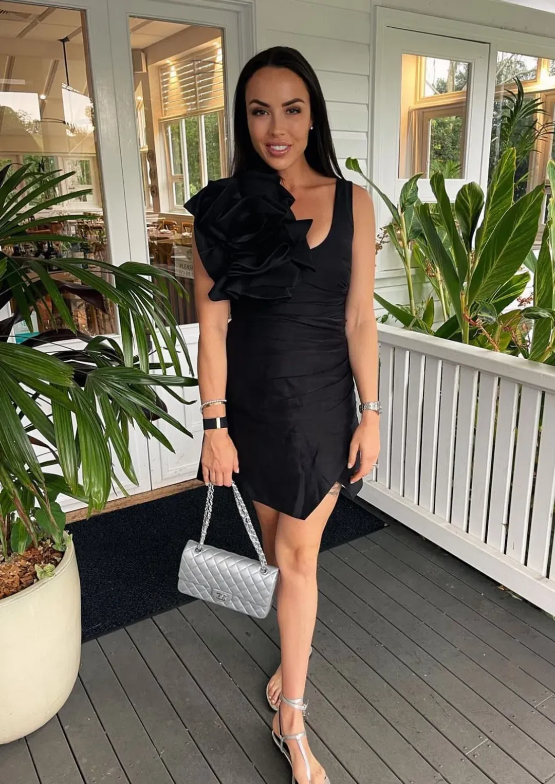 Aje Energy Mini Dress Black Size 6 for rent on The Volte - main image