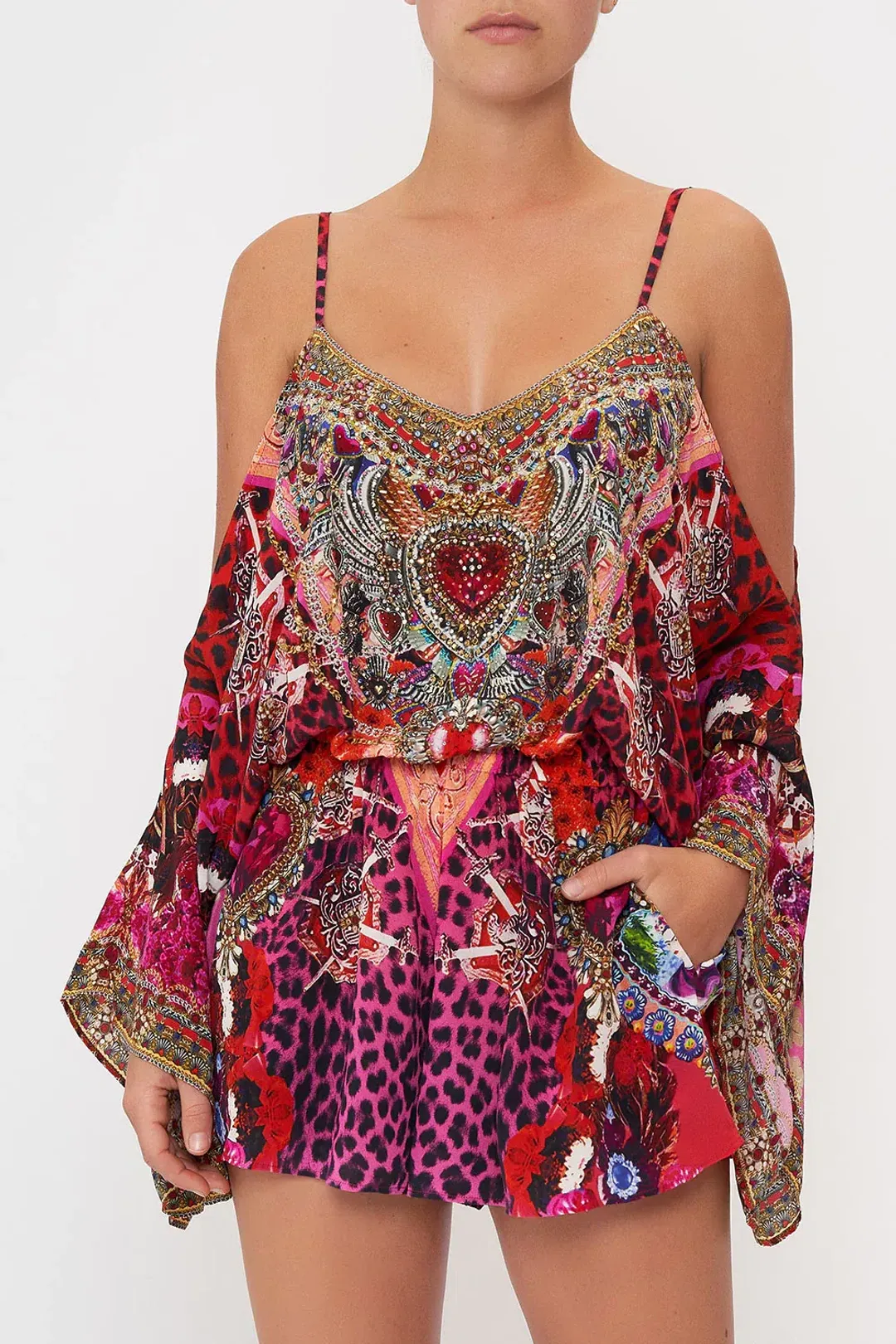 Camilla Franks Drop Shoulder Playsuit Artesania Mania Size S / AU 10 for rent on The Volte - main image