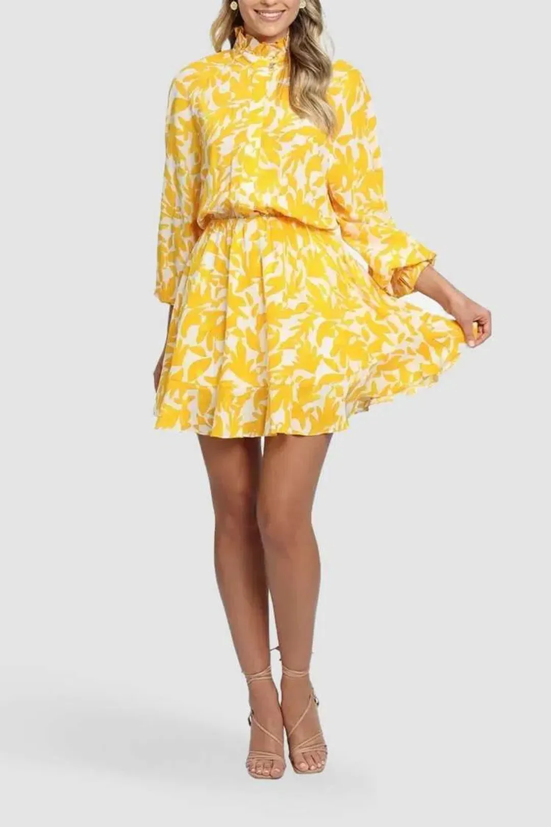 Rebecca Vallance Limoncello Mini Dress in Yellow Size 6 for rent on The Volte - main image