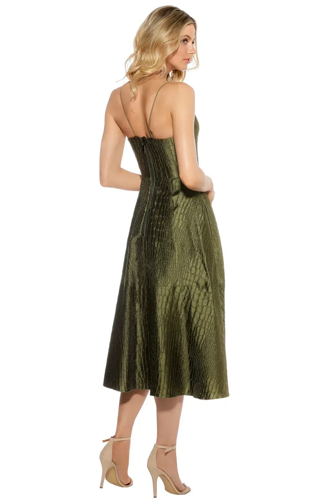 Alex Perry La Verne Silk Dress Green Size 10 for rent on The Volte - main image