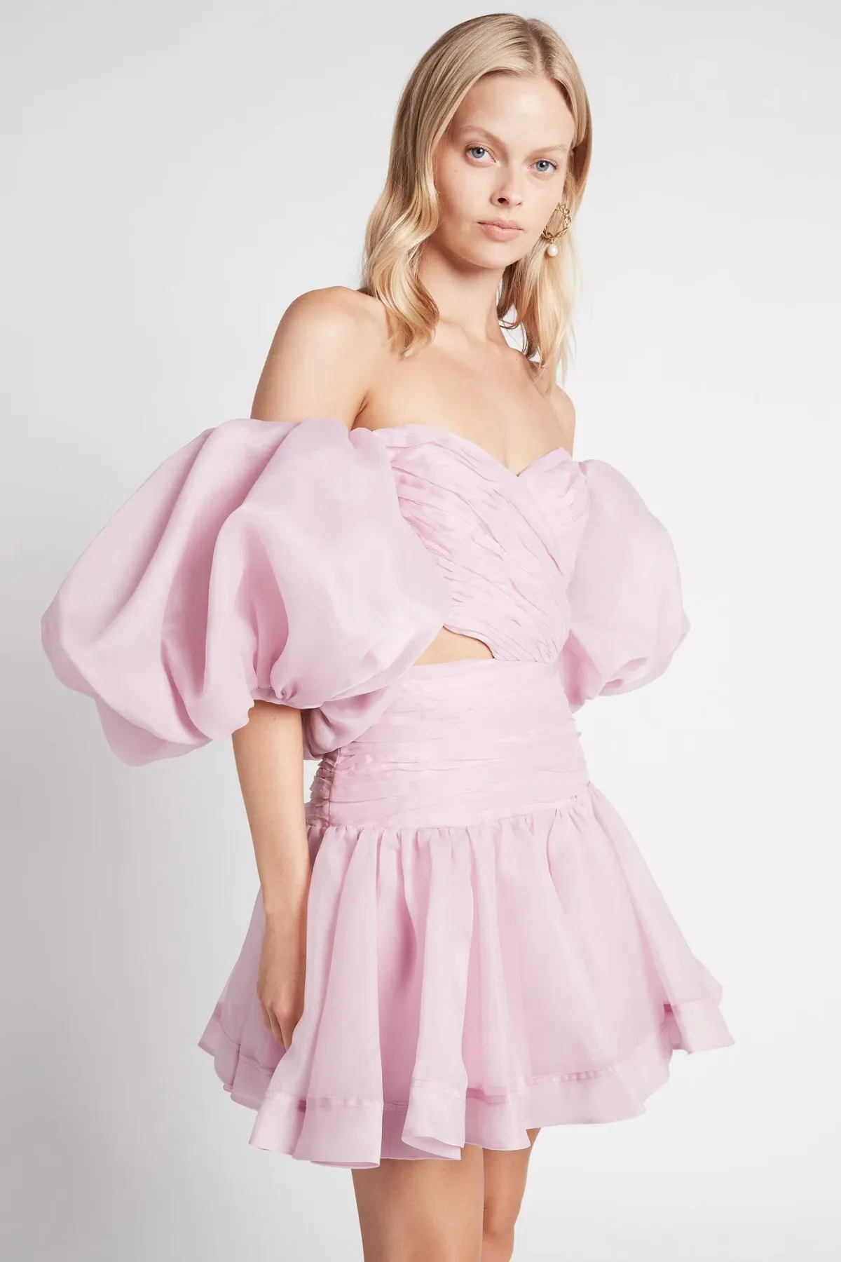 Aje Myriad Cut Out Mini Dress Lilac Size AU 6 - Image 2