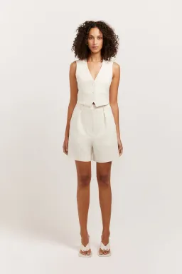 Henne Ari Shorts and Vest Set in Chalk Size 6 for rent on The Volte - image 1