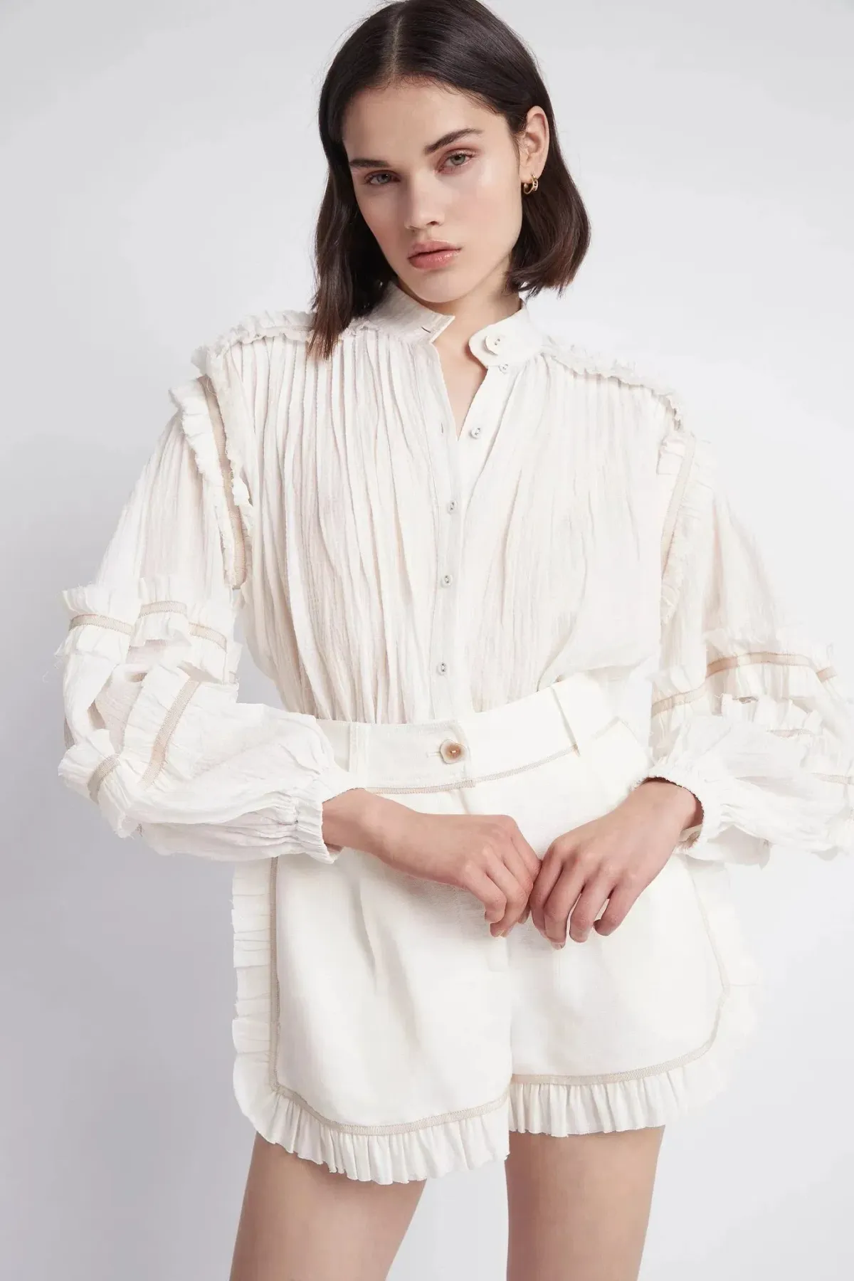 Aje Harvest Blouse White Size 8 - Image 2