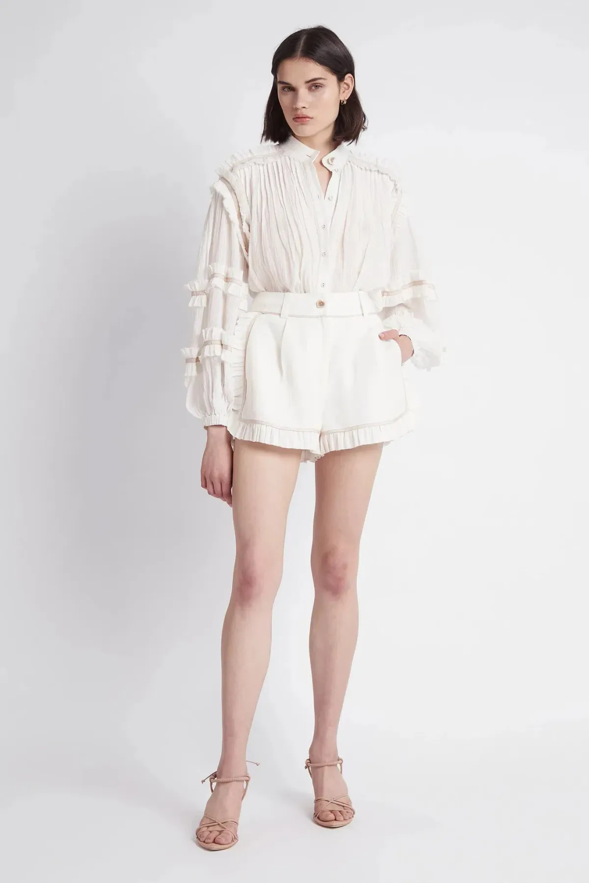 Aje Harvest Blouse White Size 8 - Image 1