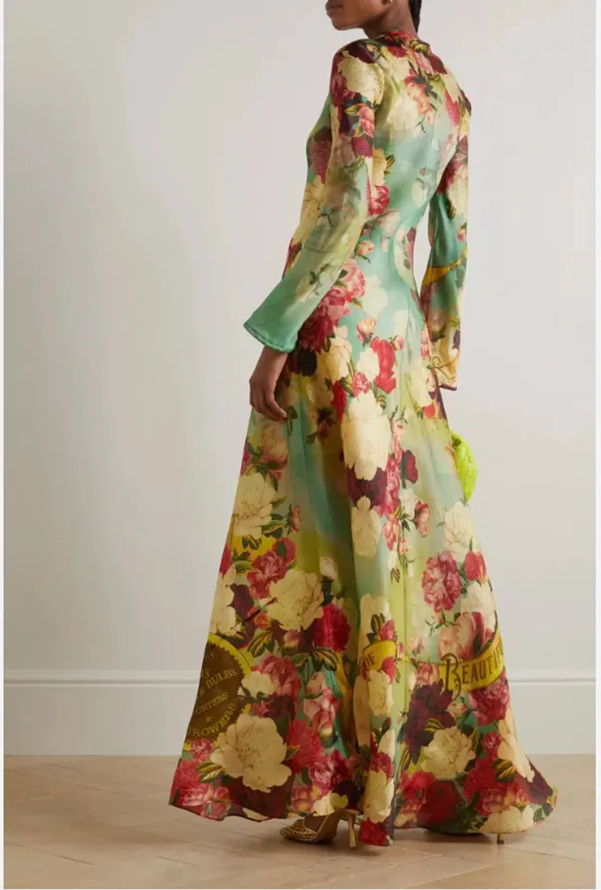 Zimmermann Wonderland Bias Silk Maxi Dress Peony Garden Floral Size 0P / AU 6 - Image 4