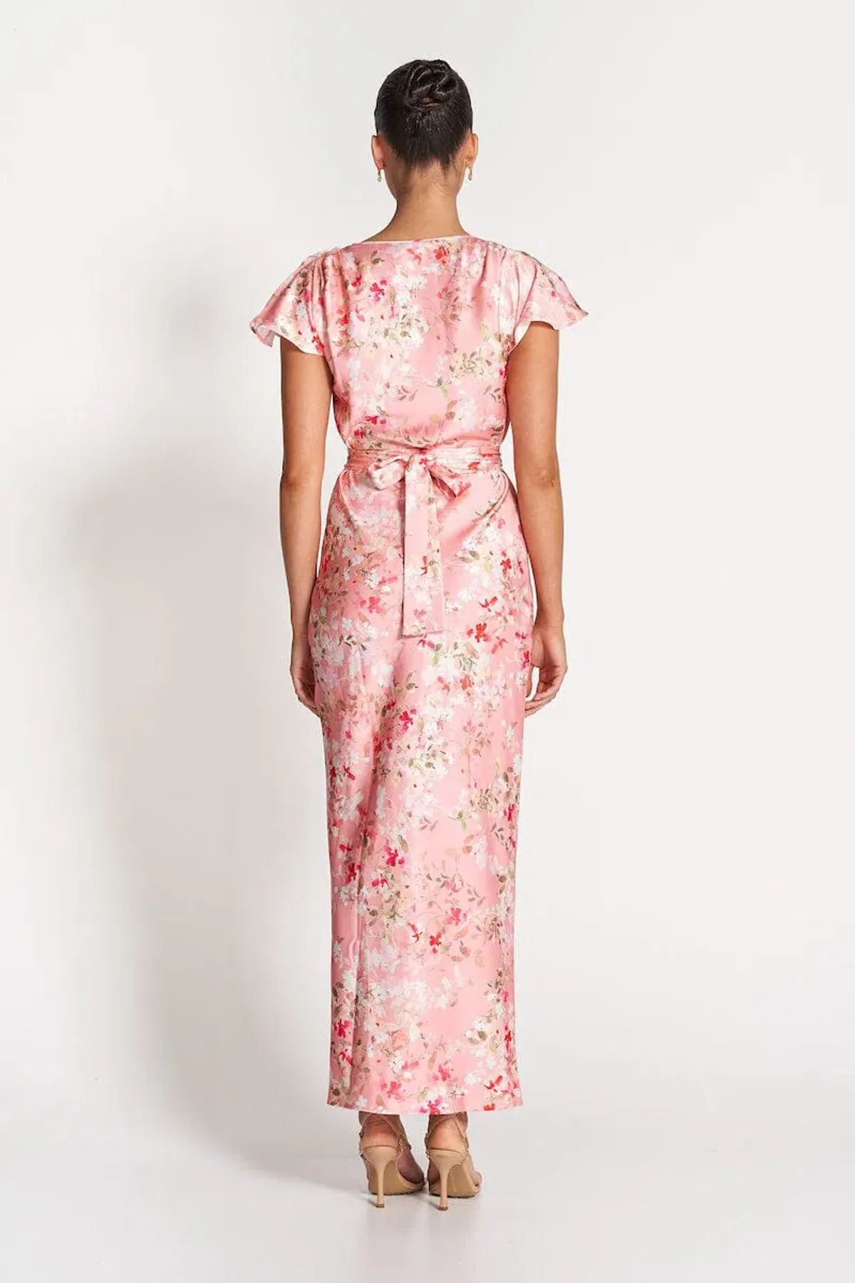 Sofia The Label Bloom Wrap Dress Pink Blossom Size 10 - Image 3