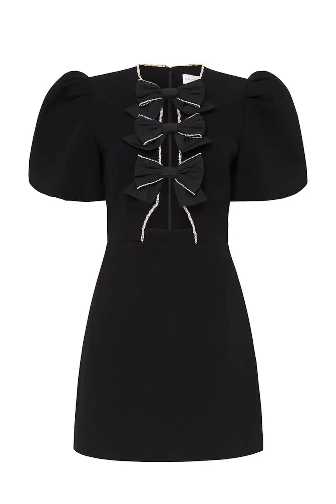 Rebecca Vallance Katie Bow Mini Dress Black Size 14 for rent on The Volte - main image
