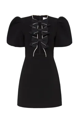 Rebecca Vallance Katie Bow Mini Dress Black Size 14 for rent on The Volte - image 6