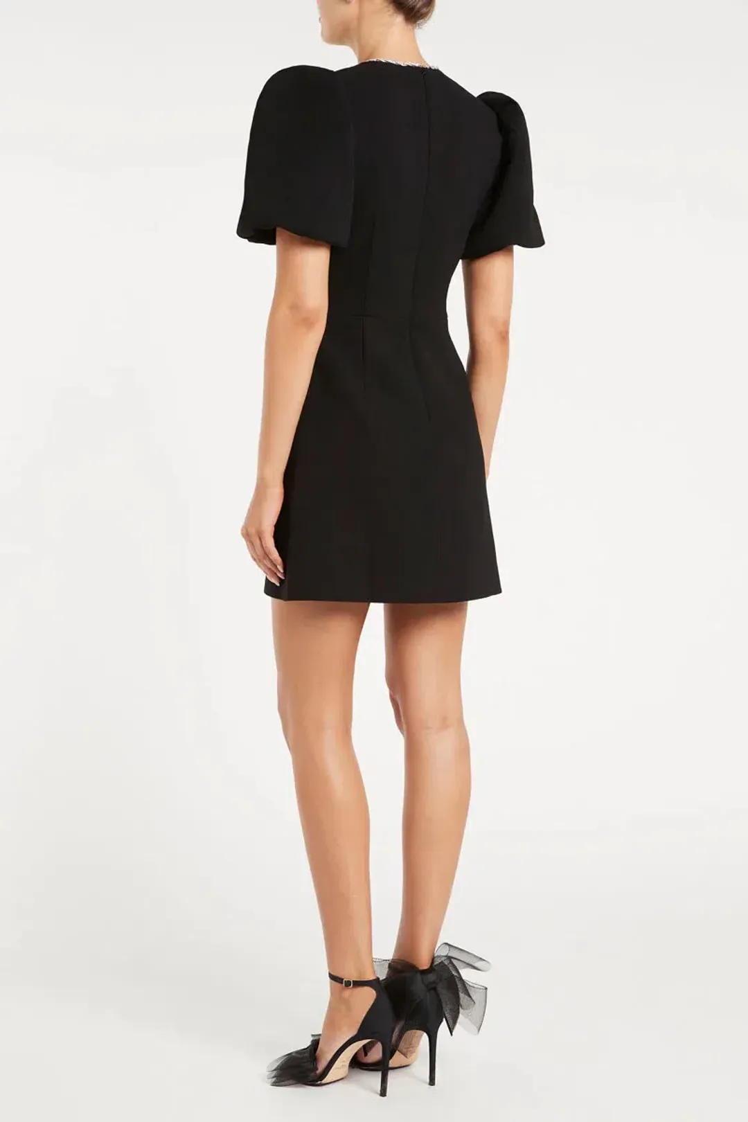 Rebecca Vallance Katie Bow Mini Dress Black Size 14 for rent on The Volte - main image