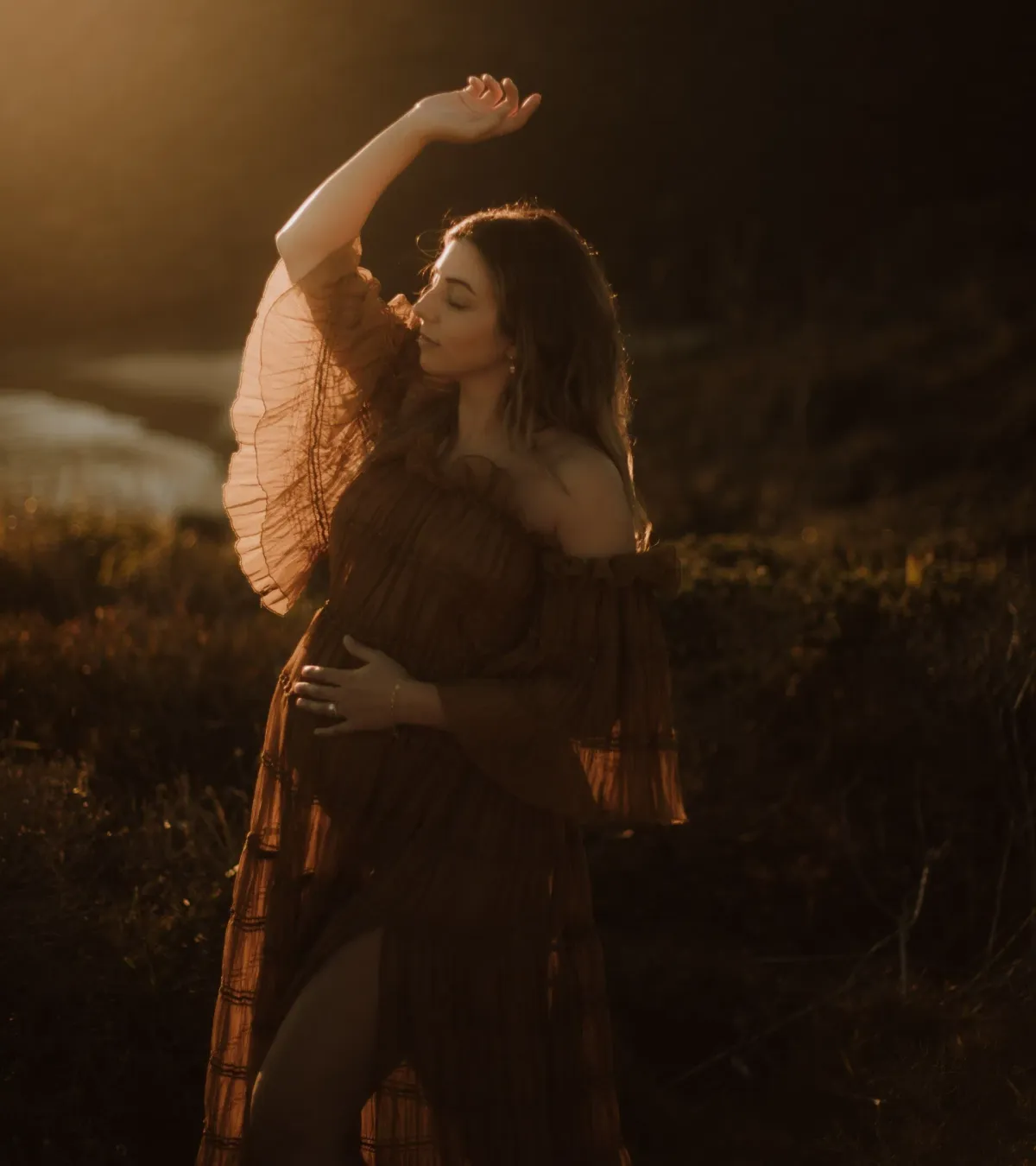 We Are Reclamation Chiffon Delight Gown in Caramel Size 16 - Image 7