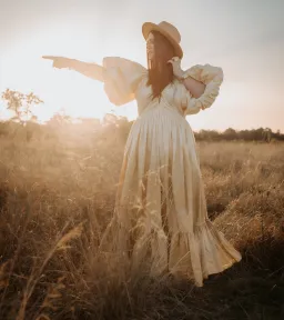 Rooh Collective Birthday Gown in Sun Ombre Size 10 for rent on The Volte - image 5