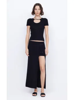 Bec & Bridge Caspian Knit Maxi Skirt Black Size AU 6 for rent on The Volte - image 1