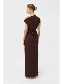 Camilla and Marc Annalise Dress in Chocolate Brown Size AU 10 for rent on The Volte - image 2