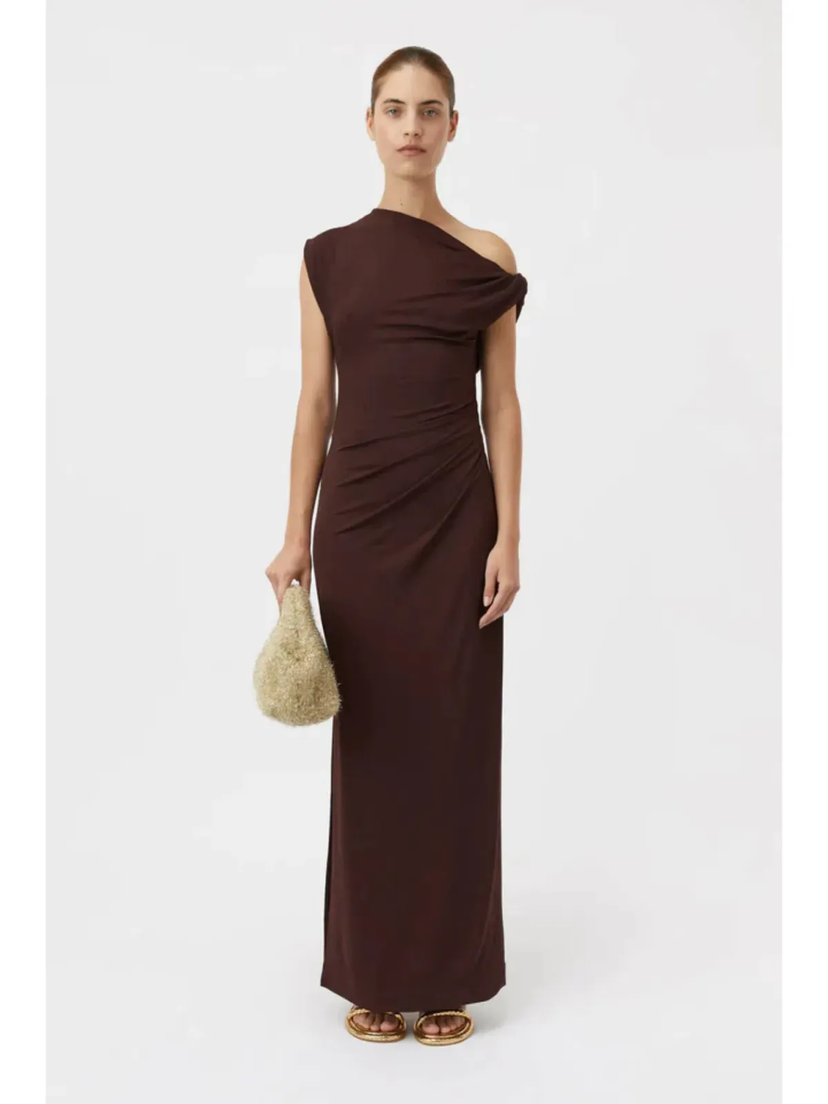 Camilla and Marc Annalise Dress in Chocolate Brown Size AU 10 for rent on The Volte - main image