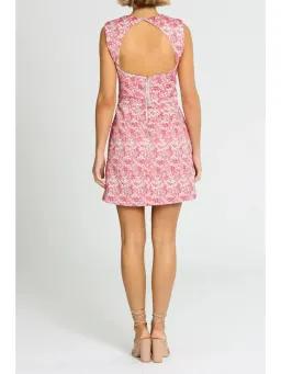 Rebecca Vallance Estelle Mini Dress Pink Print Size AU 12 for rent on The Volte - image 2