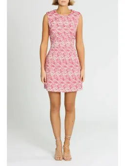 Rebecca Vallance Estelle Mini Dress Pink Print Size AU 12 for rent on The Volte - image 1